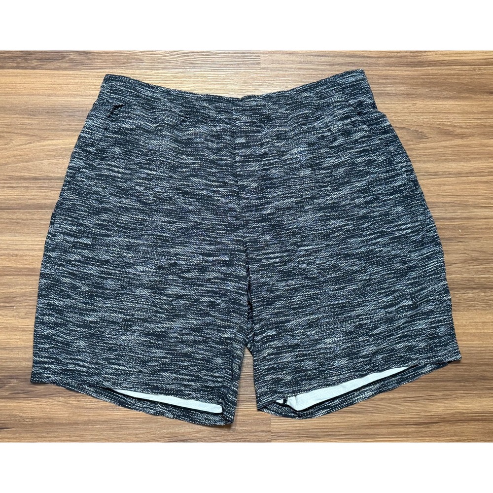 Lululemon Mens Compression Lined Pace Breaker 9" Shorts Grey Space Dye Sz XL